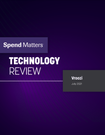 COver of Spend Matters Technology Review Vroozi 2021